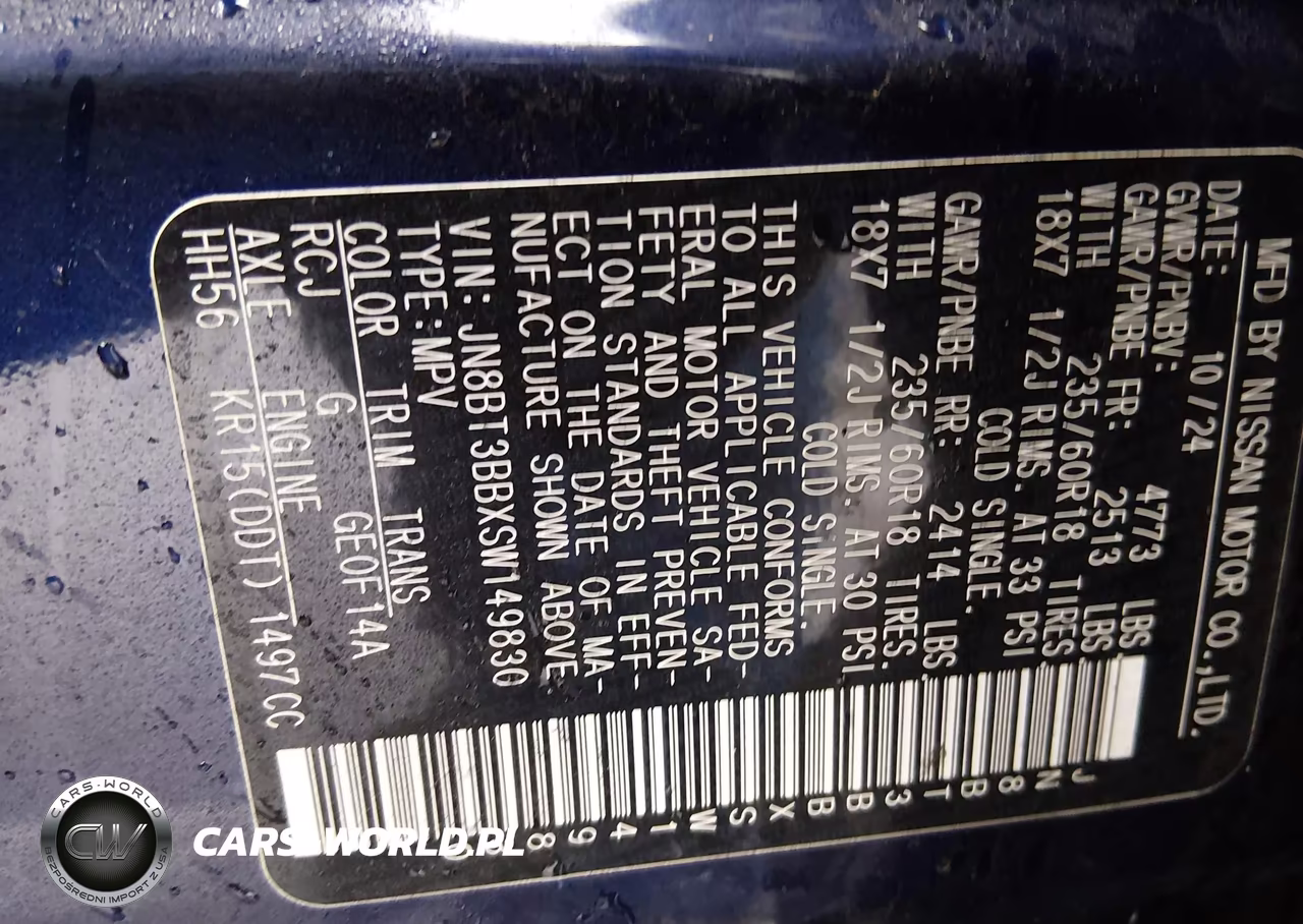 2025 Nissan Rogue Sv Intelligent Awd VIN:JN8BT3BBXSW149830 - 9