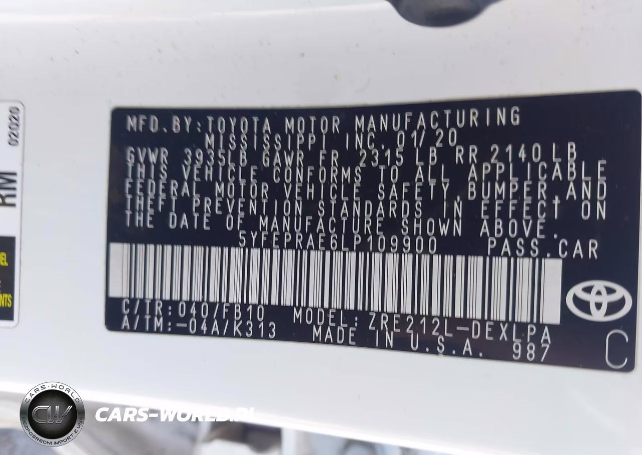 2020 Toyota Corolla Le VIN:5YFEPRAE6LP109900 - 9