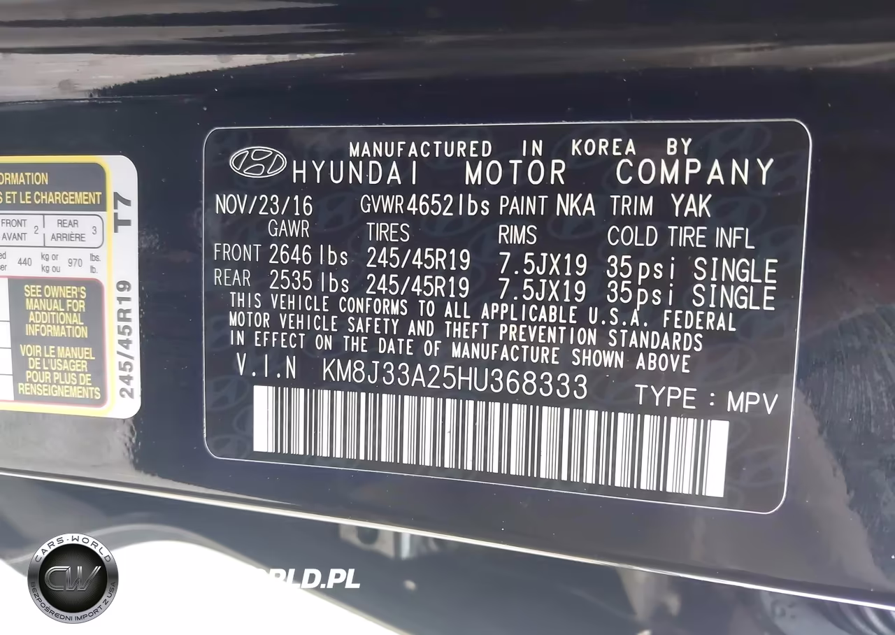 2017 Hyundai Tucson Limited VIN:KM8J33A25HU368333 - 9