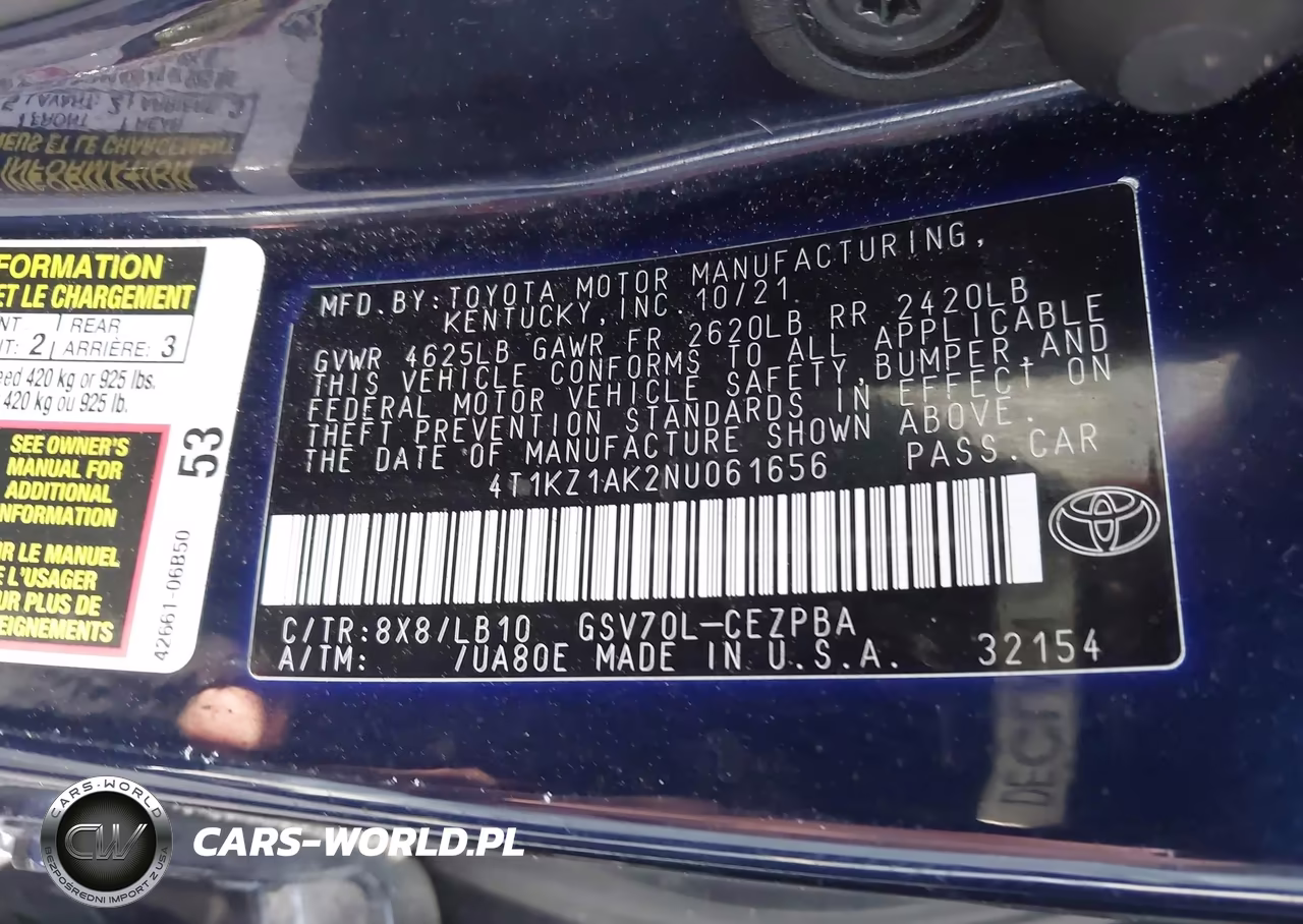2022 Toyota Camry Xse V6 VIN:4T1KZ1AK2NU061656 - 9