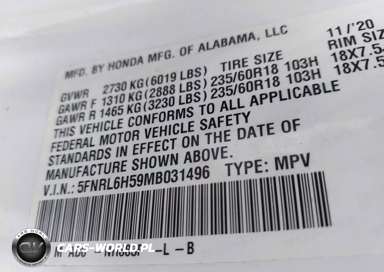 2021 Honda Odyssey Ex VIN:5FNRL6H59MB031496 - 9