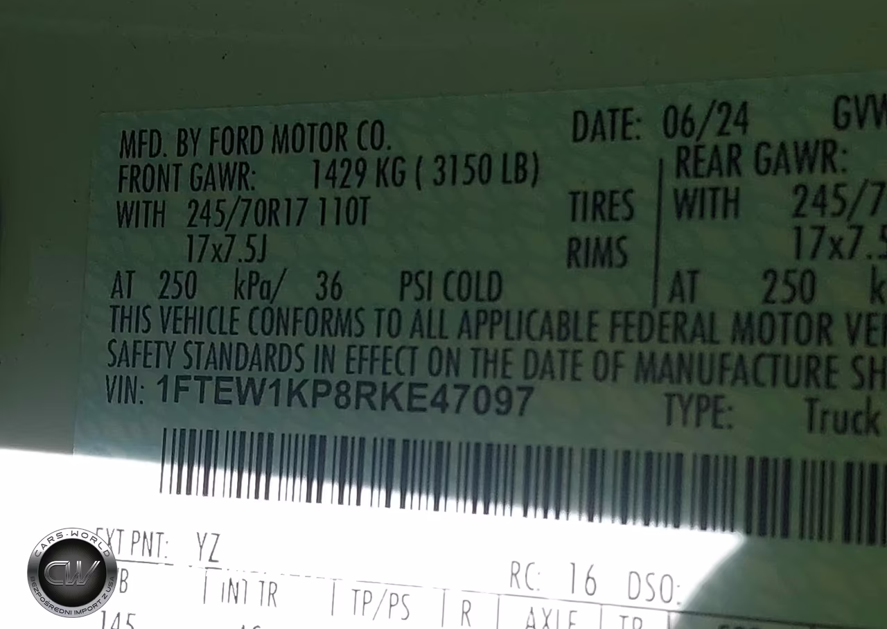 2024 Ford F-150 Xl VIN:1FTEW1KP8RKE47097 - 9