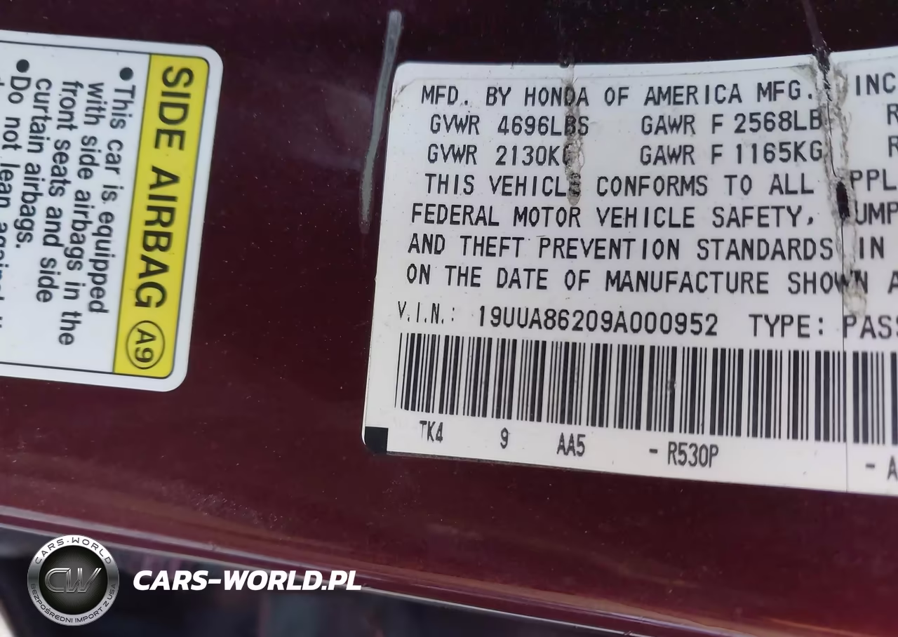 2009 Acura Tl 3.5 VIN:19UUA86209A000952 - 9