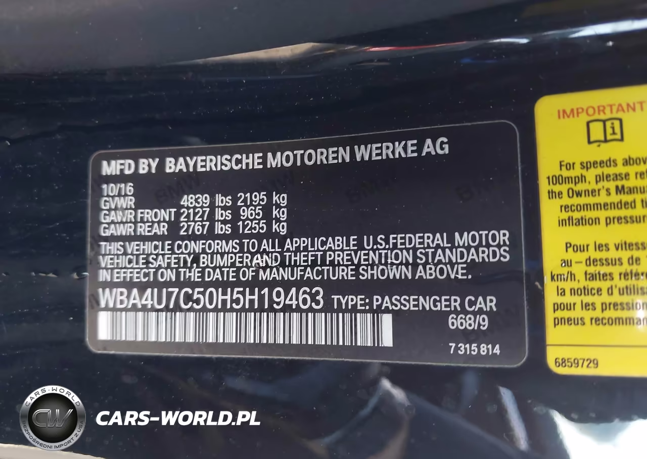 2017 BMW 430I VIN:WBA4U7C50H5H19463 - 9