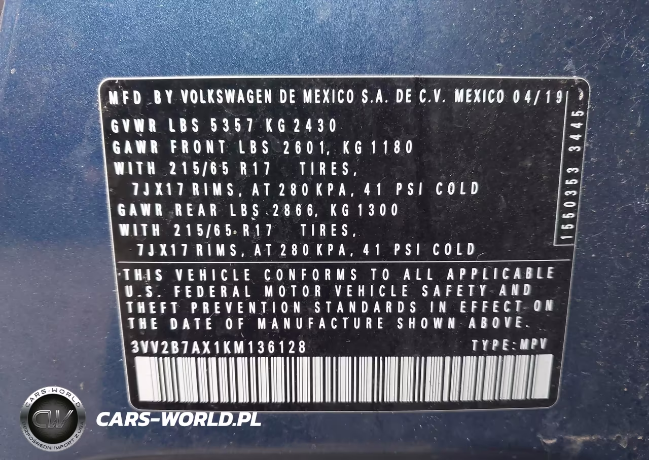 2019 Volkswagen Tiguan 2.0T Se-2.0T Sel-2.0T Sel R-Line-2.0T Sel R-Line Black VIN:3VV2B7AX1KM136128 - 9