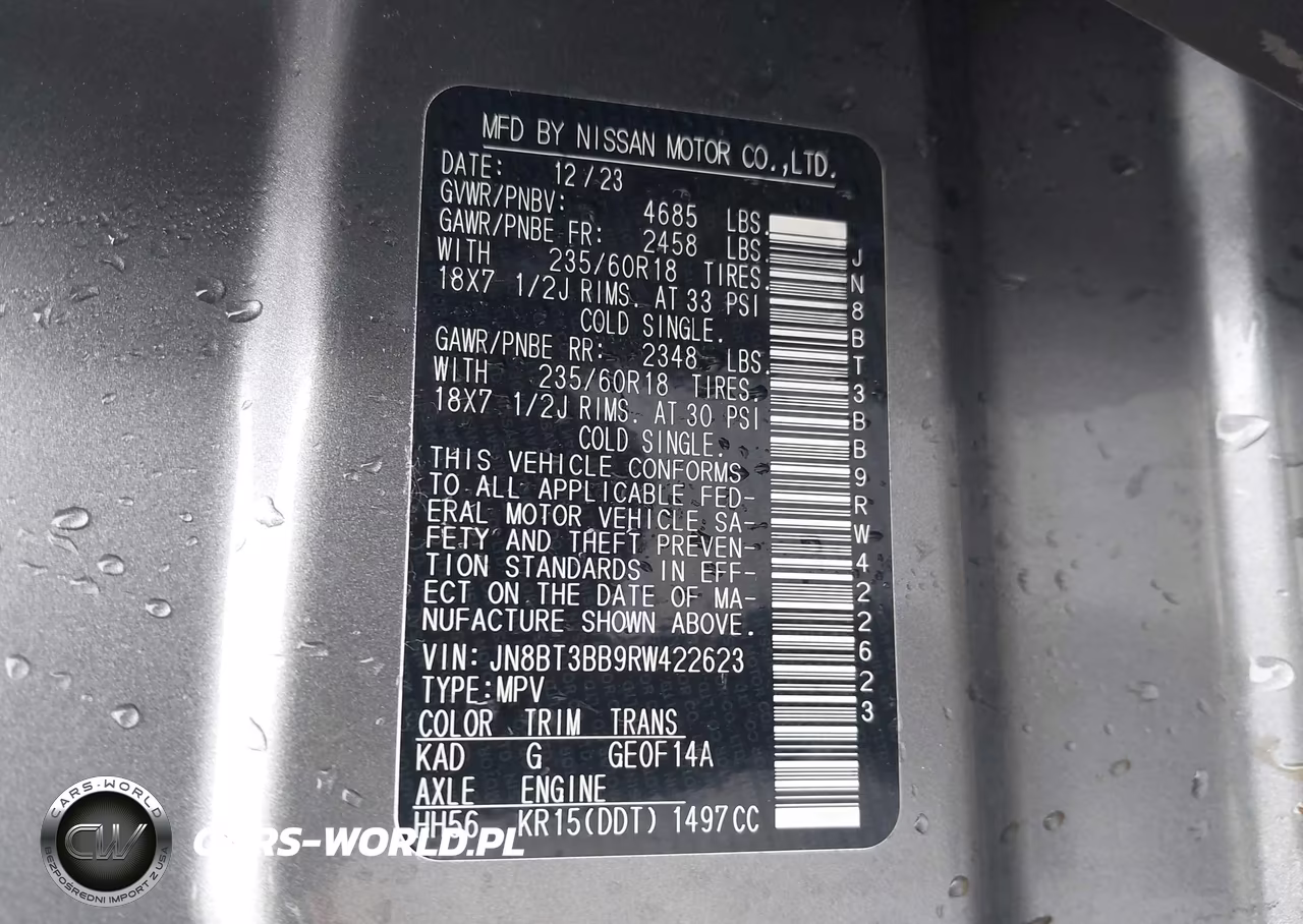 2024 Nissan Rogue Sv Intelligent Awd VIN:JN8BT3BB9RW422623 - 9