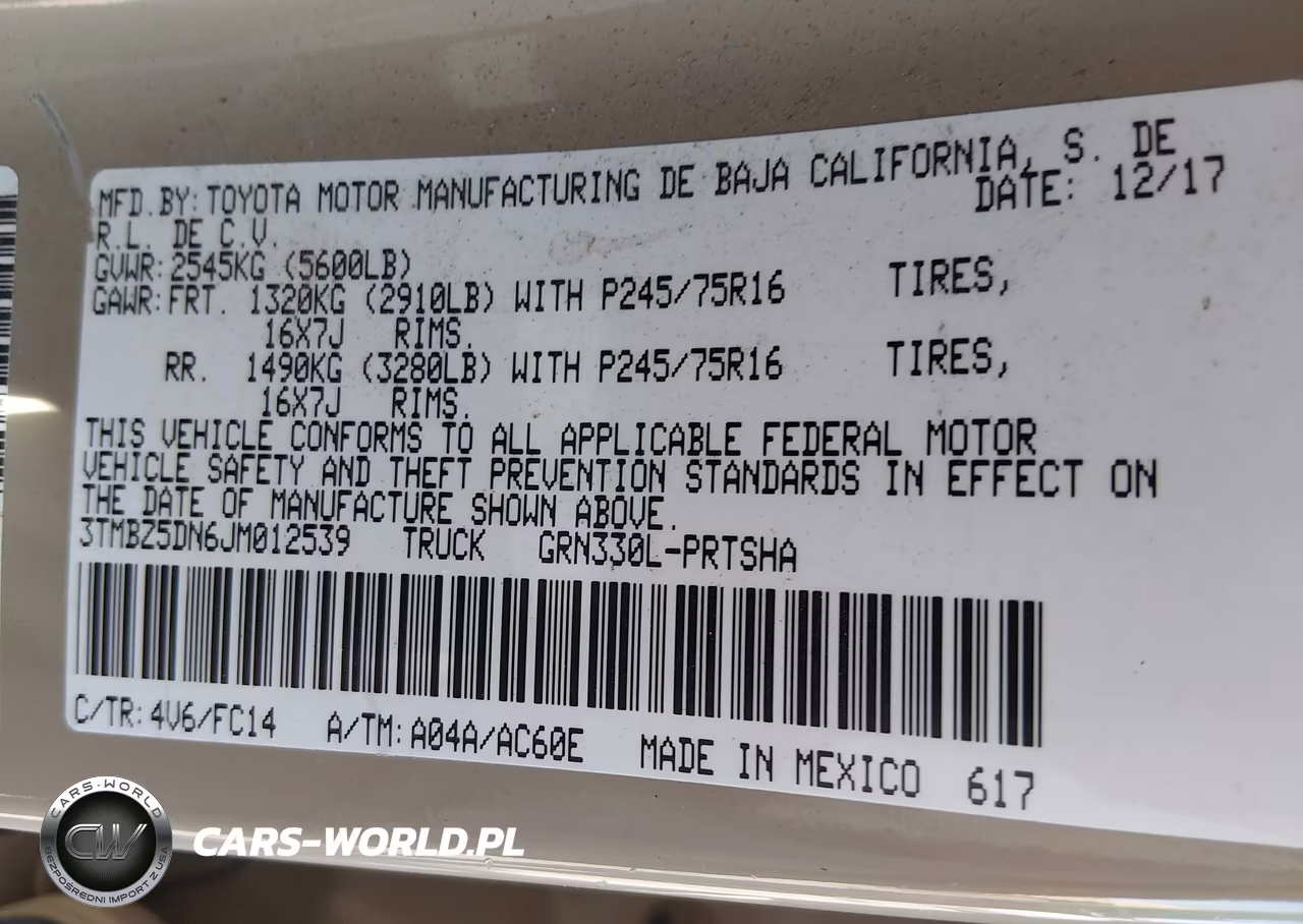 2018 Toyota Tacoma Sr5 VIN:3TMBZ5DN6JM012539 - 9