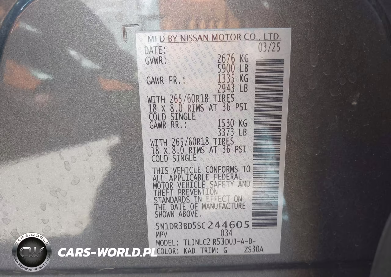 2025 Nissan Pathfinder Rock Creek 4Wd VIN:5N1DR3BD5SC244605 - 9