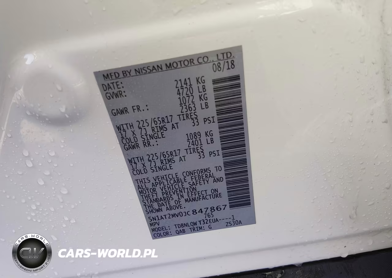 2018 Nissan Rogue Sv VIN:5N1AT2MV0JC847867 - 9