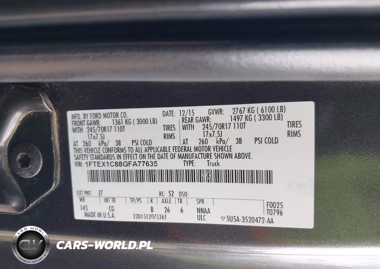 2016 Ford F-150 Xl-Xlt VIN:1FTEX1C88GFA77635 - 9