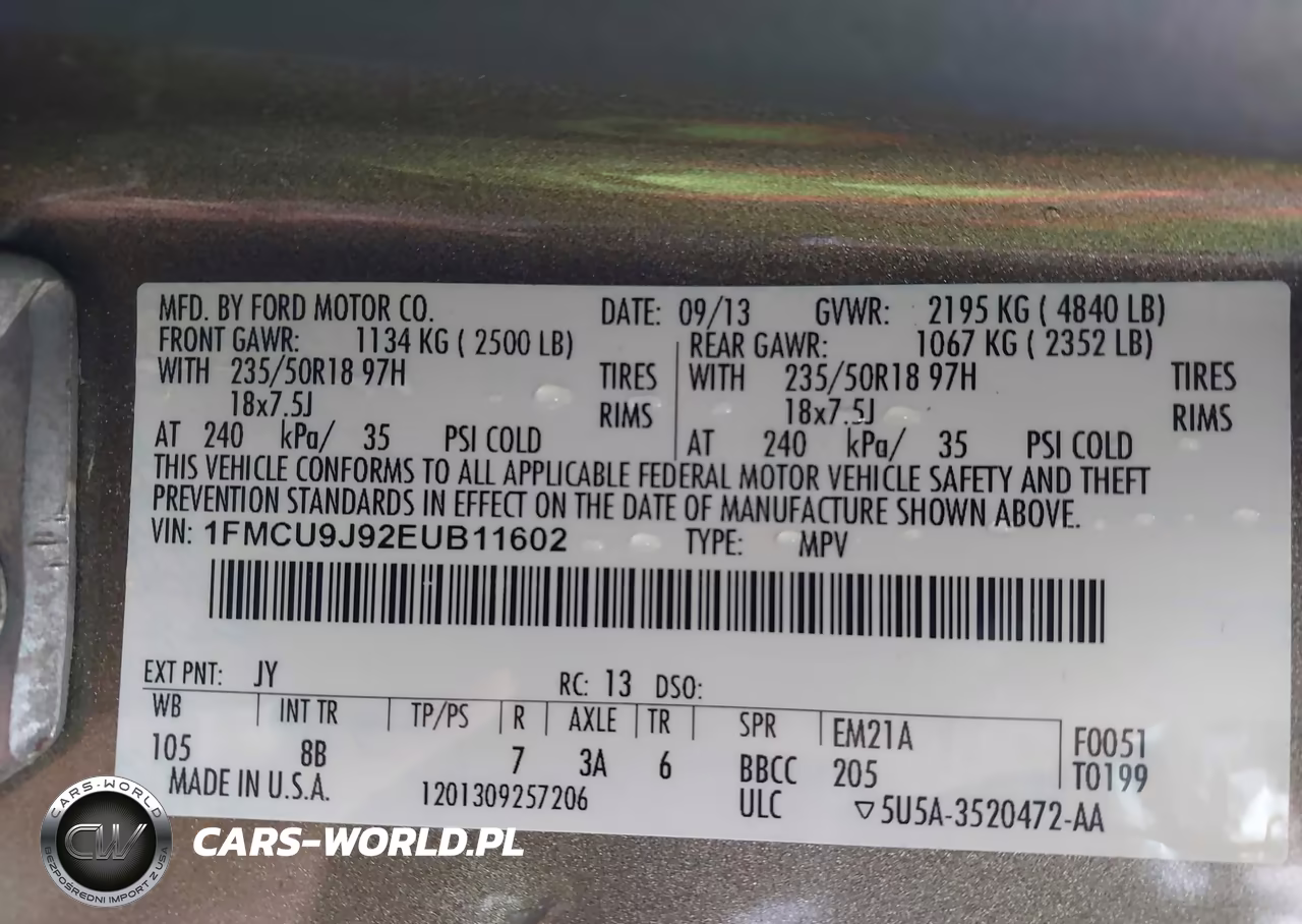2014 Ford Escape Titanium VIN:1FMCU9J92EUB11602 - 9