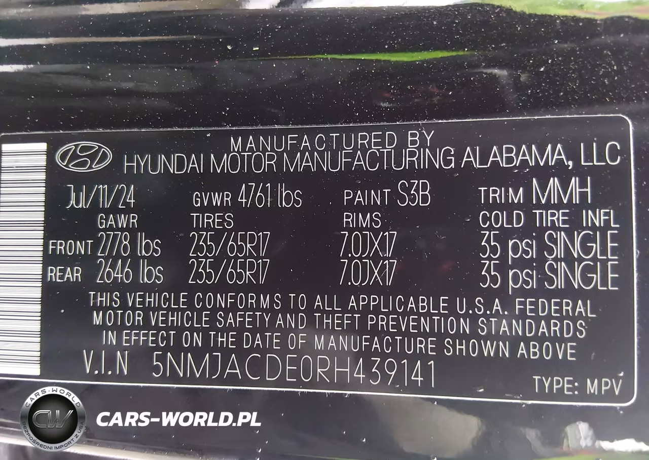 2024 Hyundai Tucson Se VIN:5NMJACDE0RH439141 - 9