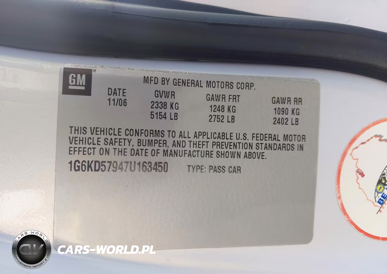 2007 Cadillac Dts Performance VIN:1G6KD57947U163450 - 9