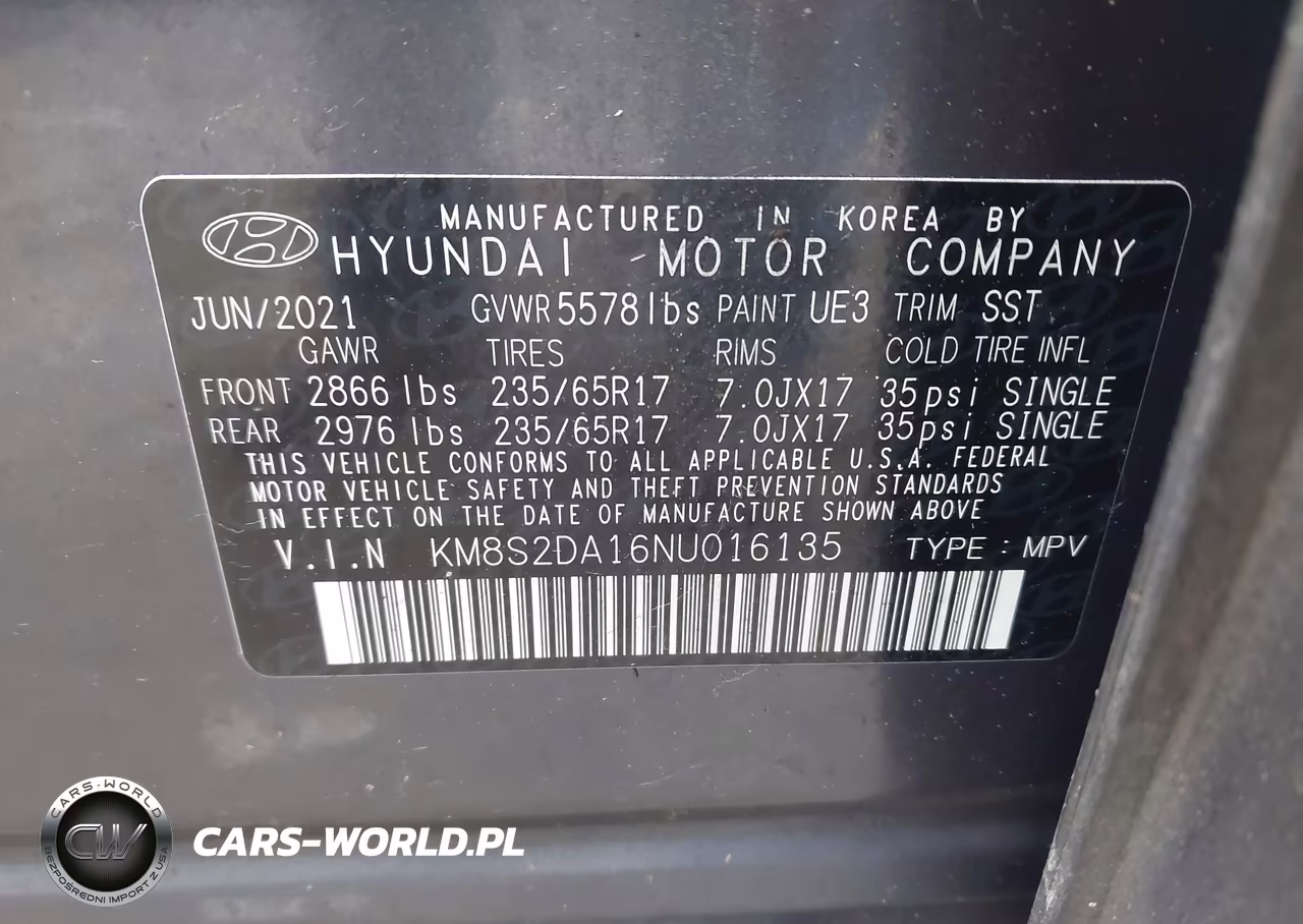 2022 Hyundai Santa Fe Hybrid Blue VIN:KM8S2DA16NU016135 - 9