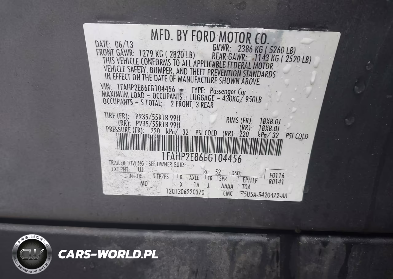 2014 Ford Taurus Sel VIN:1FAHP2E86EG104456 - 9