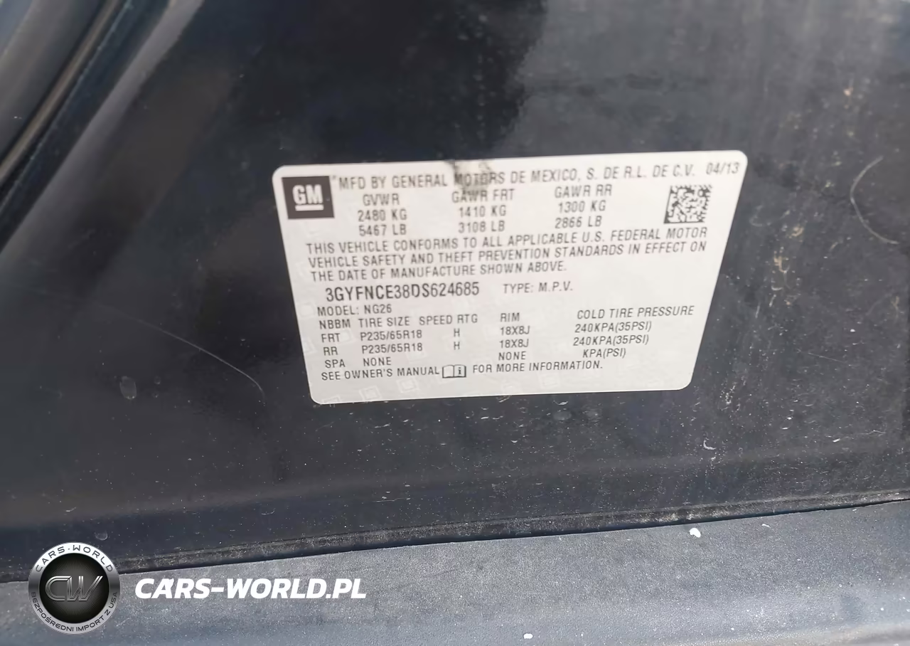 2013 Cadillac Srx Luxury Collection VIN:3GYFNCE38DS624685 - 9