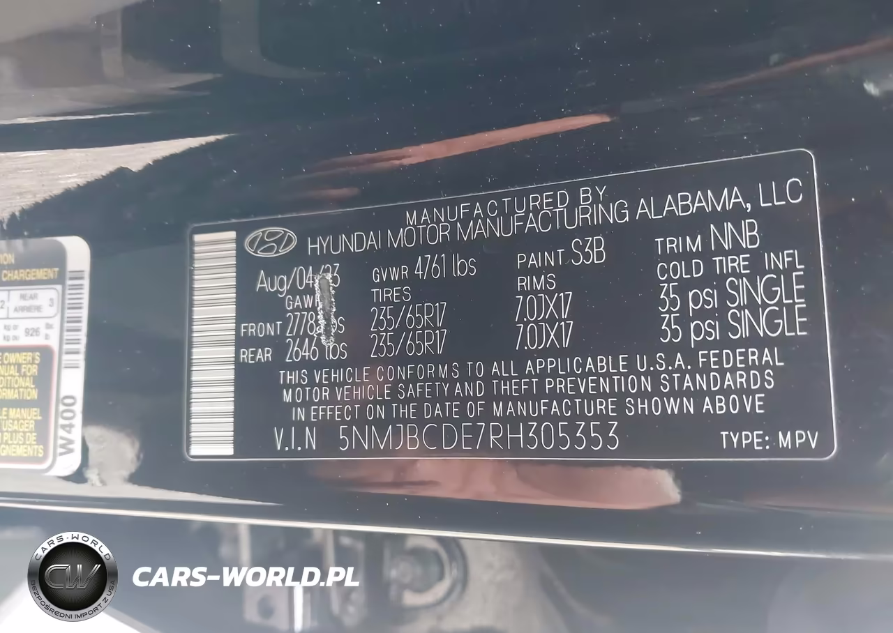 2024 Hyundai Tucson Sel VIN:5NMJBCDE7RH305353 - 9