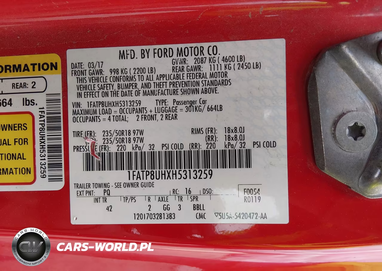 2017 Ford Mustang Ecoboost Premium VIN:1FATP8UHXH5313259 - 9