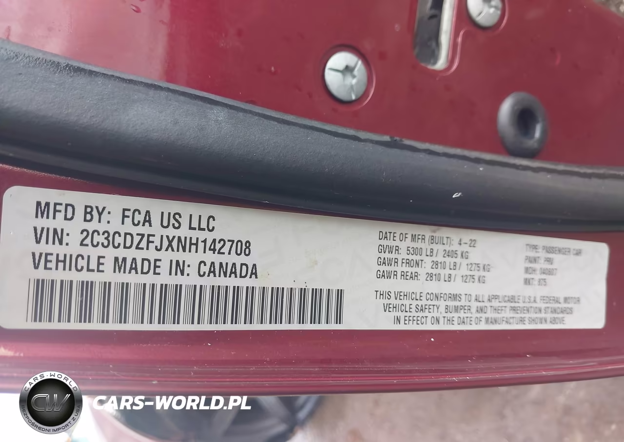 2022 Dodge Challenger R-T Scat Pack VIN:2C3CDZFJXNH142708 - 9