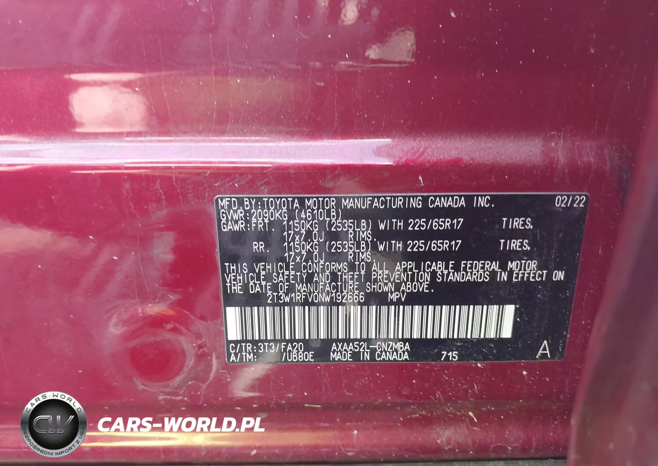2022 Toyota Rav4 Xle VIN:2T3W1RFV0NW192666 - 9