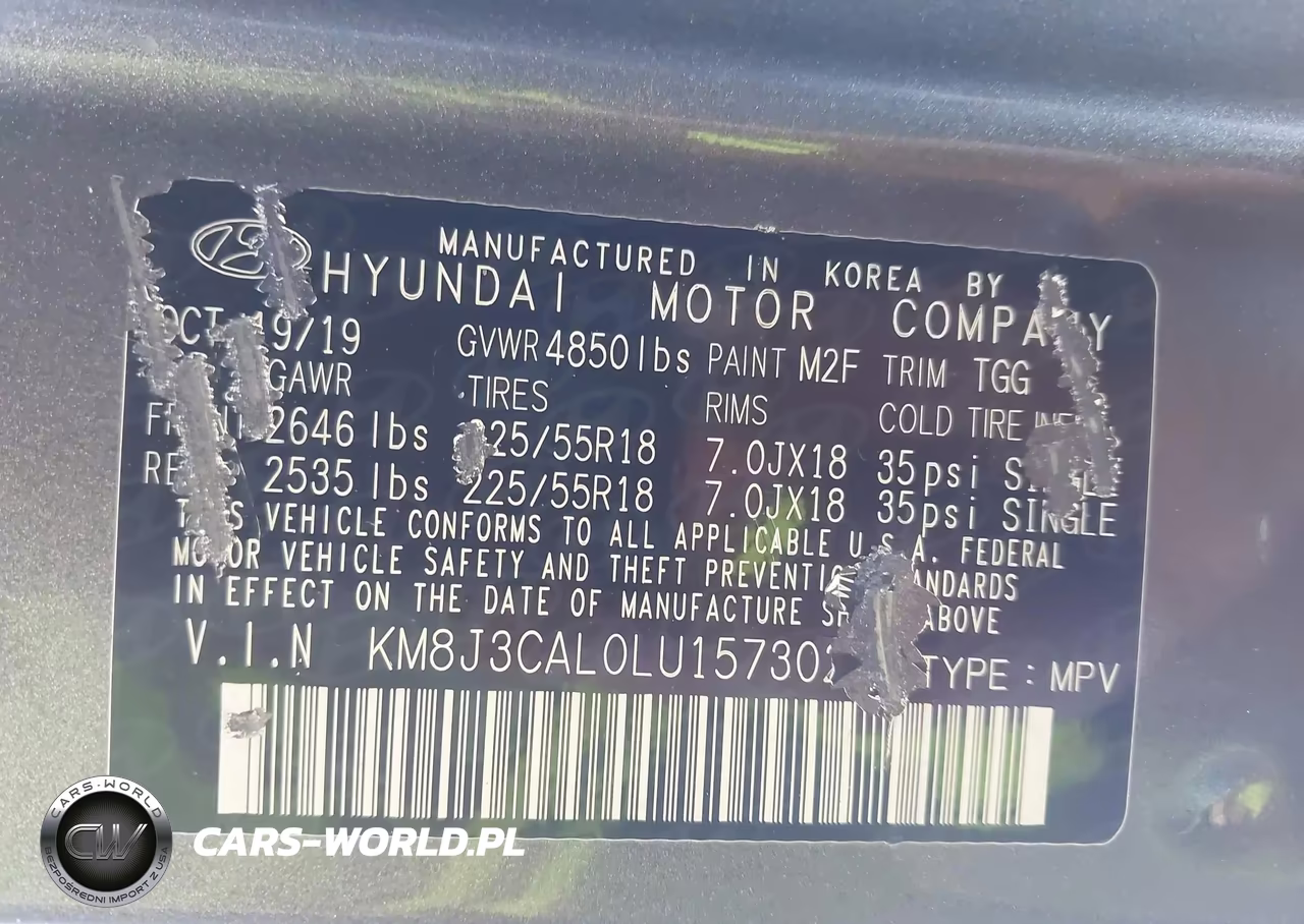 2020 Hyundai Tucson Sel VIN:KM8J3CAL0LU157302 - 9