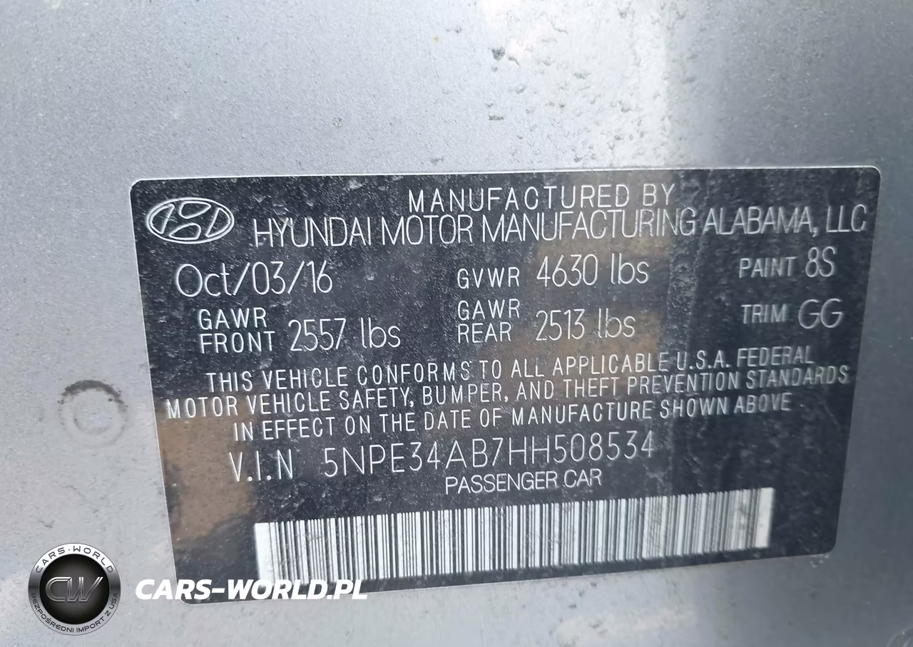 2017 Hyundai Sonata Sport 2.0T VIN:5NPE34AB7HH508534 - 9