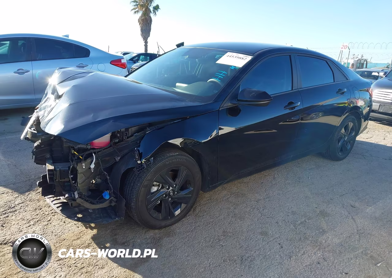 2022 Hyundai Elantra Hybrid Blue VIN:KMHLM4AJ7NU031290 - 2