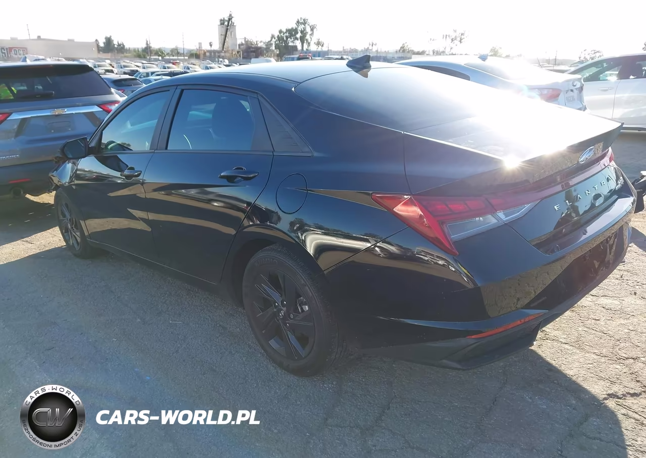 2022 Hyundai Elantra Hybrid Blue VIN:KMHLM4AJ7NU031290 - 3