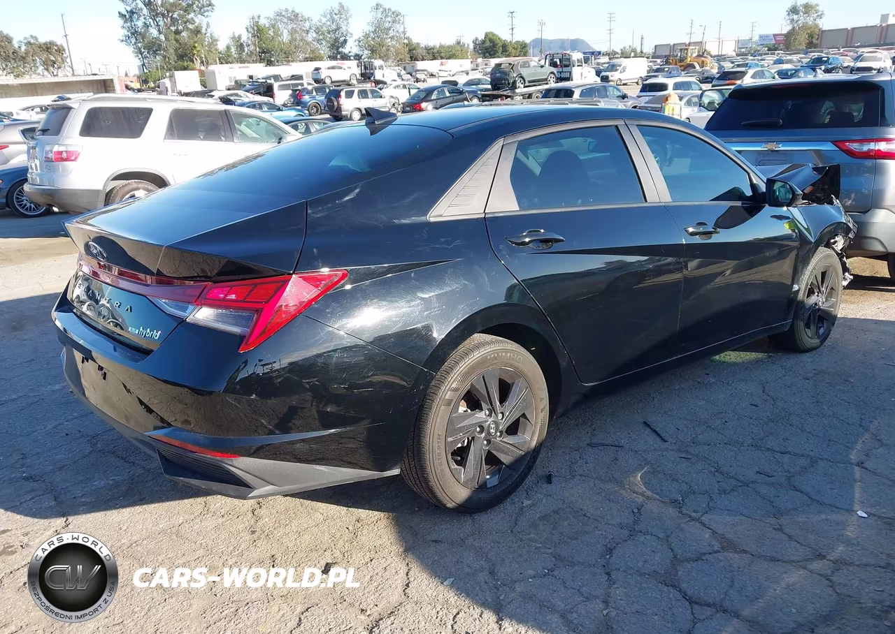 2022 Hyundai Elantra Hybrid Blue VIN:KMHLM4AJ7NU031290 - 4