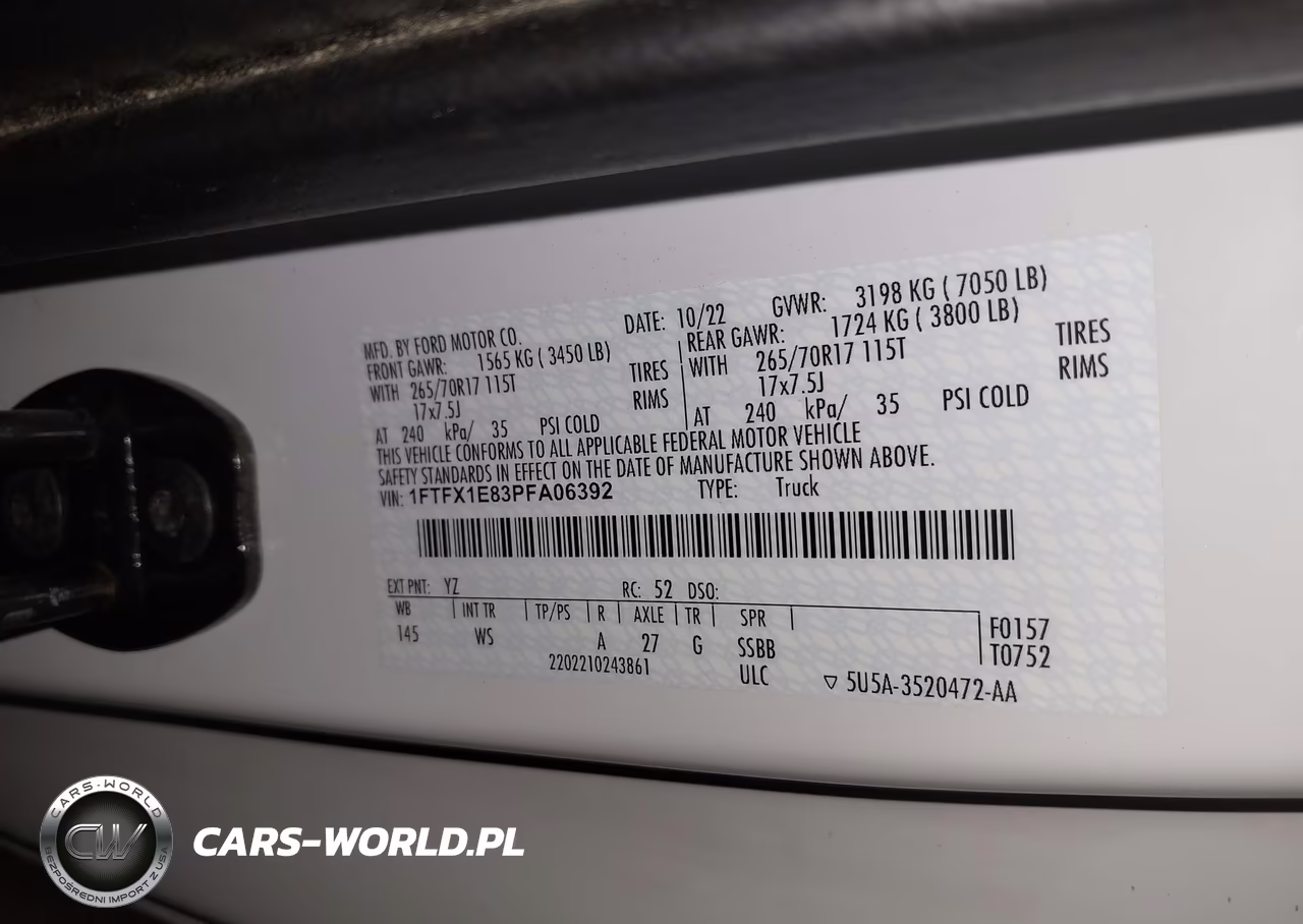 2023 Ford F-150 Xl VIN:1FTFX1E83PFA06392 - 9