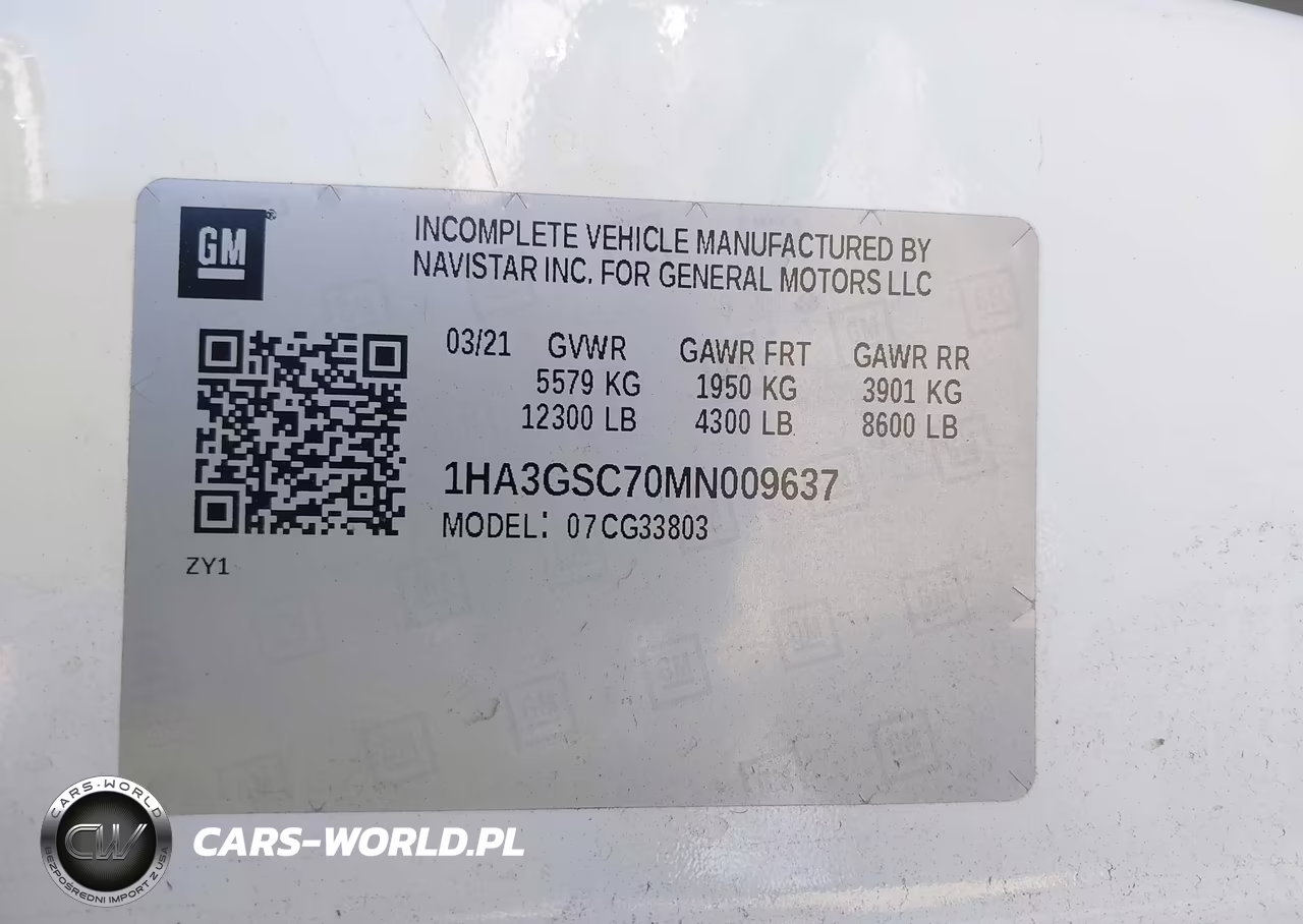 2021 Chevrolet Express Cutaway VIN:1HA3GSC70MN009637 - 9