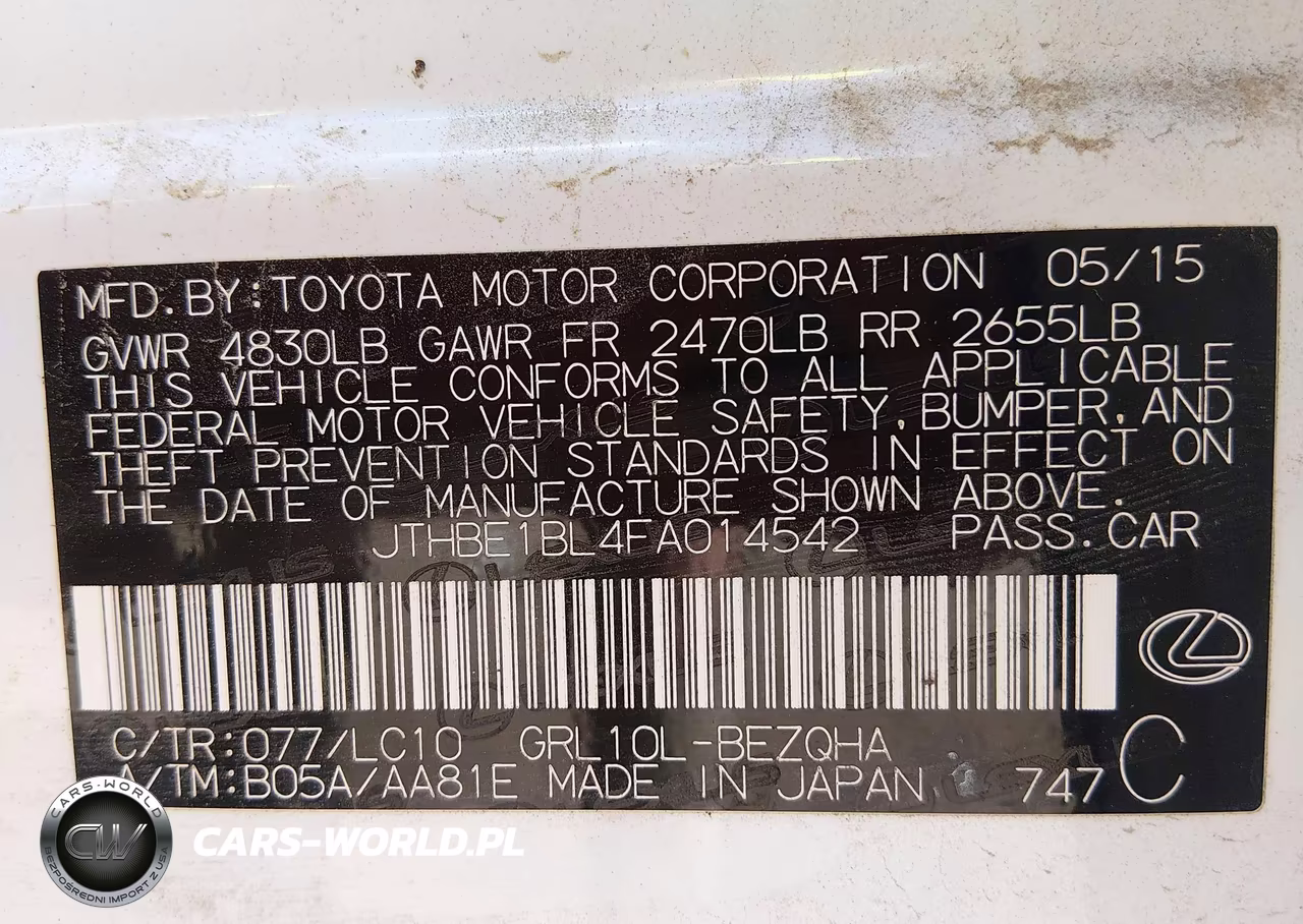 2015 Lexus Gs 350 VIN:JTHBE1BL4FA014542 - 9