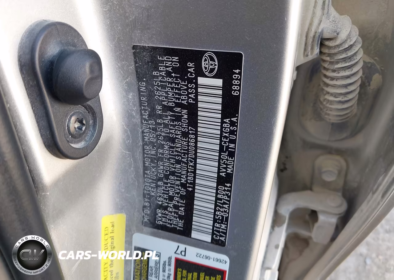 2013 Toyota Camry Hybrid Xle VIN:4T1BD1FK7DU086817 - 9