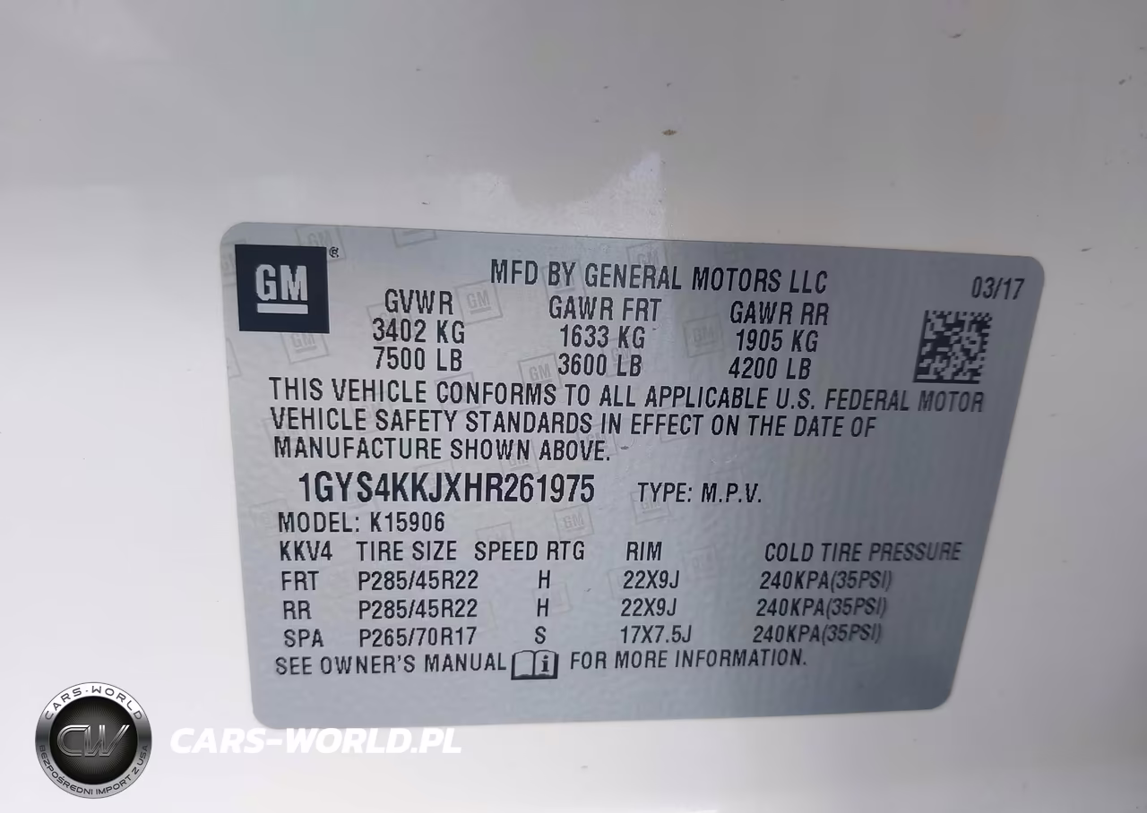 2017 Cadillac Escalade Esv Platinum VIN:1GYS4KKJXHR261975 - 9