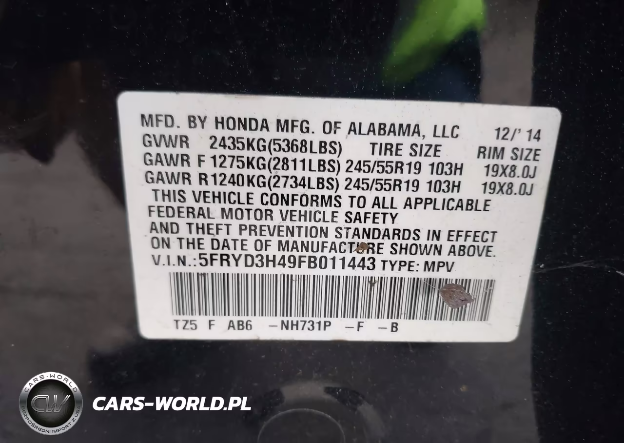 2015 Acura Mdx Technology Package VIN:5FRYD3H49FB011443 - 9