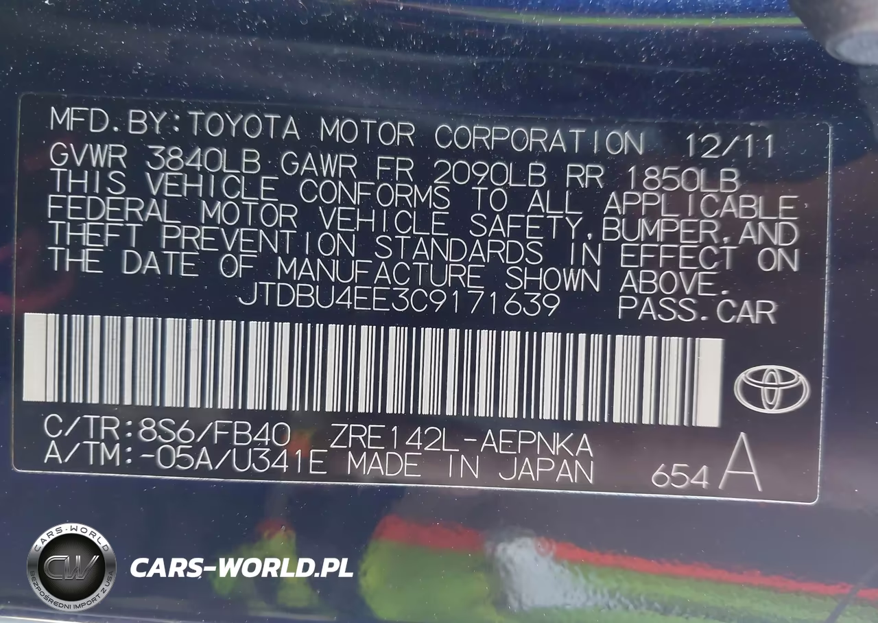 2012 Toyota Corolla Le VIN:JTDBU4EE3C9171639 - 9