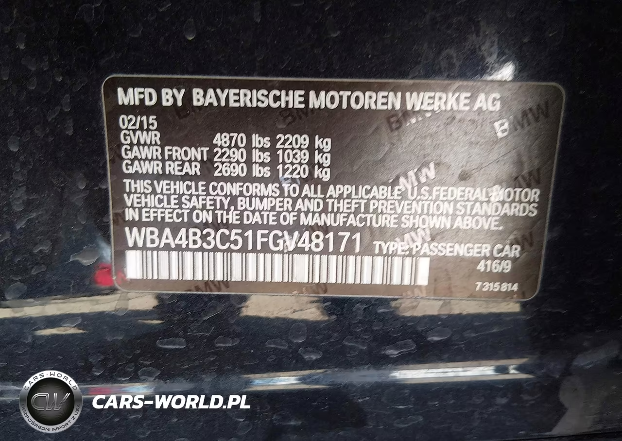 2015 BMW 435I Gran Coupe xDrive VIN:WBA4B3C51FGV48171 - 9