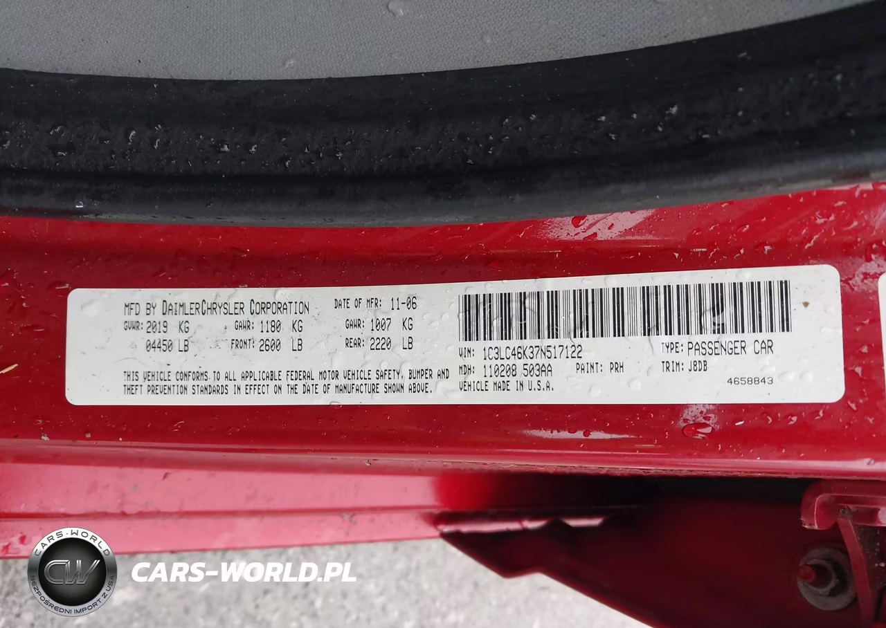 2007 Chrysler Sebring VIN:1C3LC46K37N517122 - 9