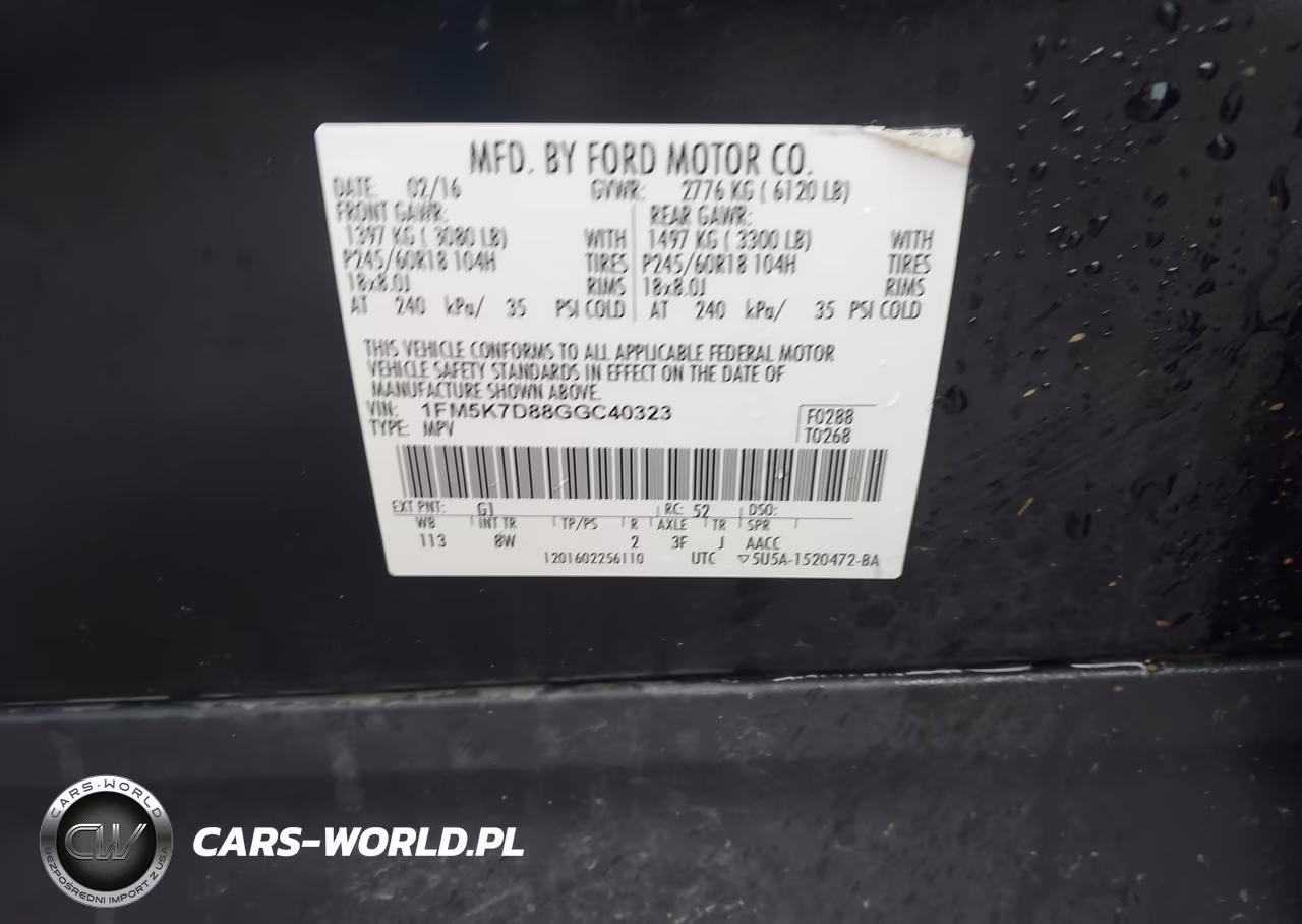 2016 Ford Explorer Xlt VIN:1FM5K7D88GGC40323 - 9