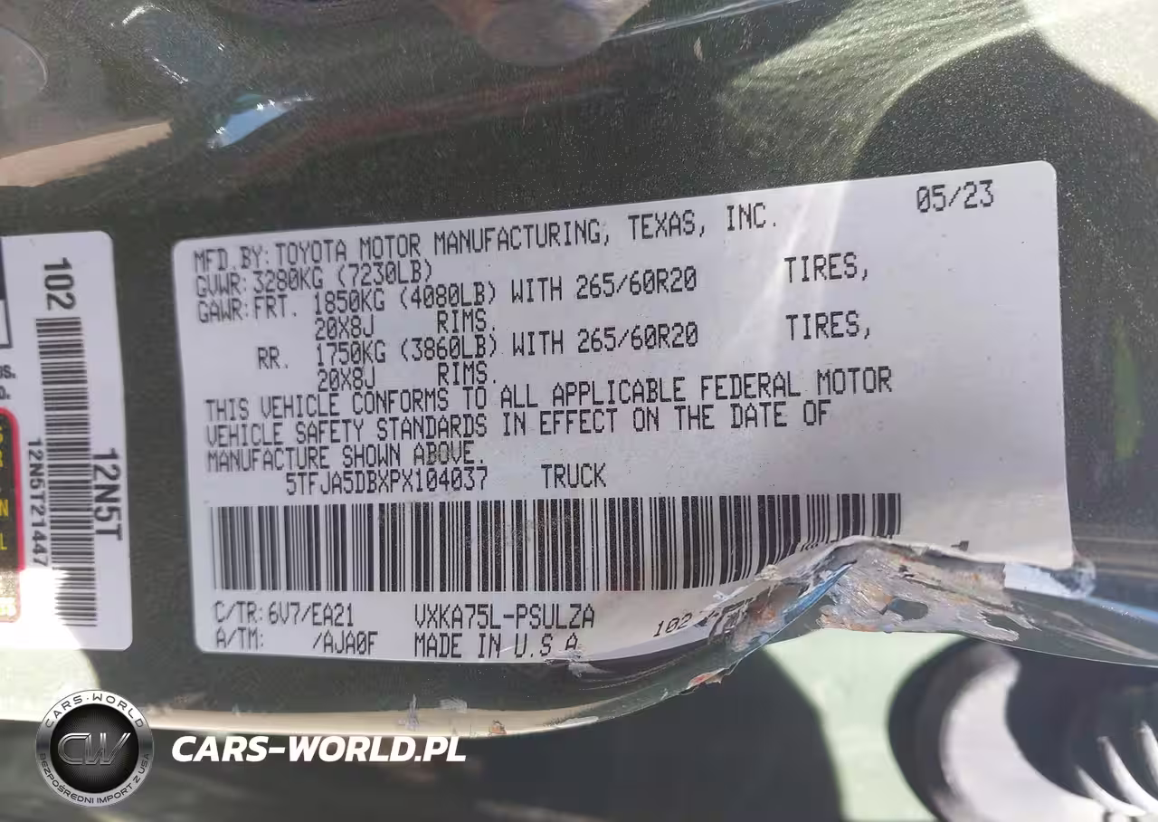 2023 Toyota Tundra Crewmax Limited VIN:5TFJA5DBXPX104037 - 9