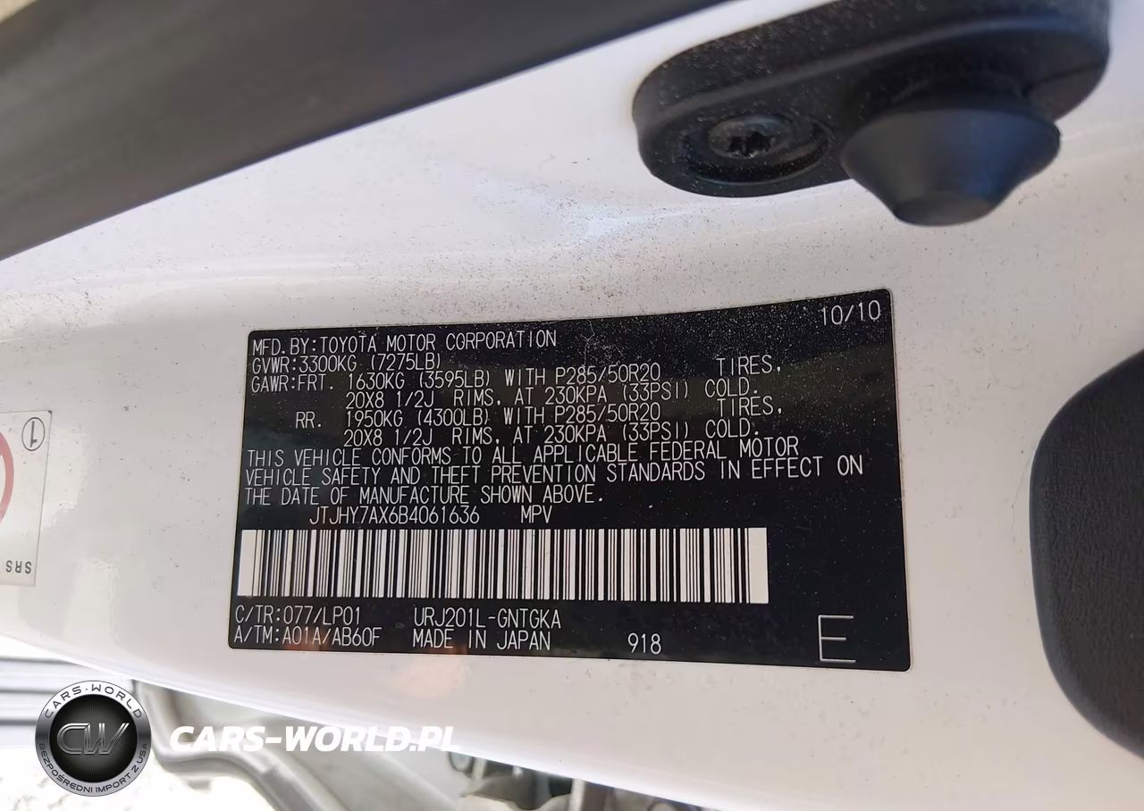2011 Lexus Lx 570 VIN:JTJHY7AX6B4061636 - 9