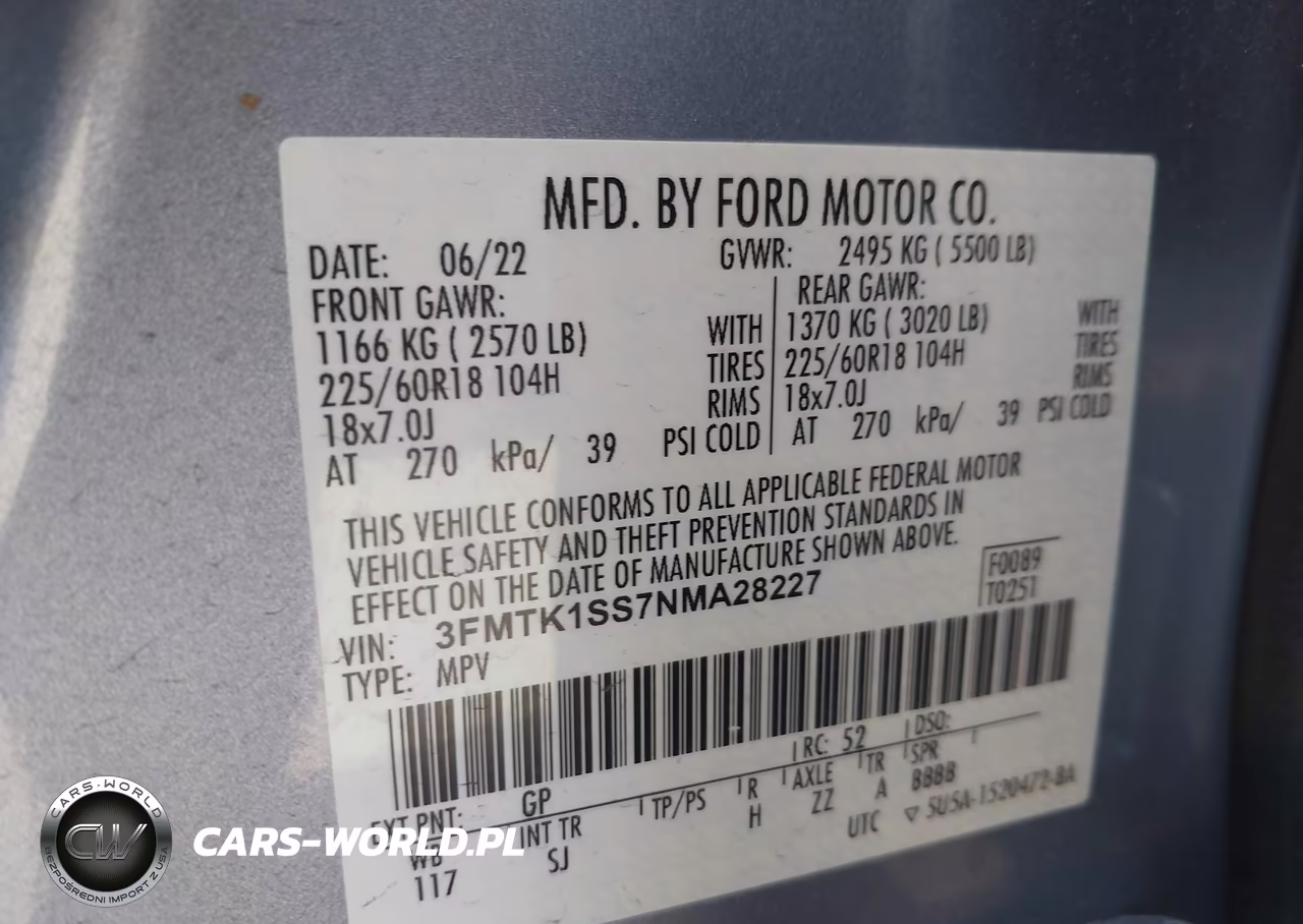2022 Ford Mustang Mach-E Select VIN:3FMTK1SS7NMA28227 - 9