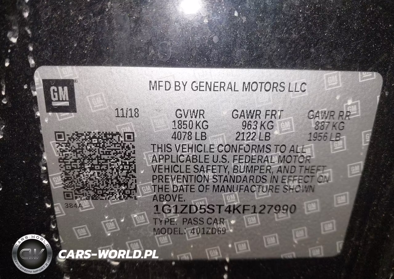 2019 Chevrolet Malibu Lt VIN:1G1ZD5ST4KF127990 - 9