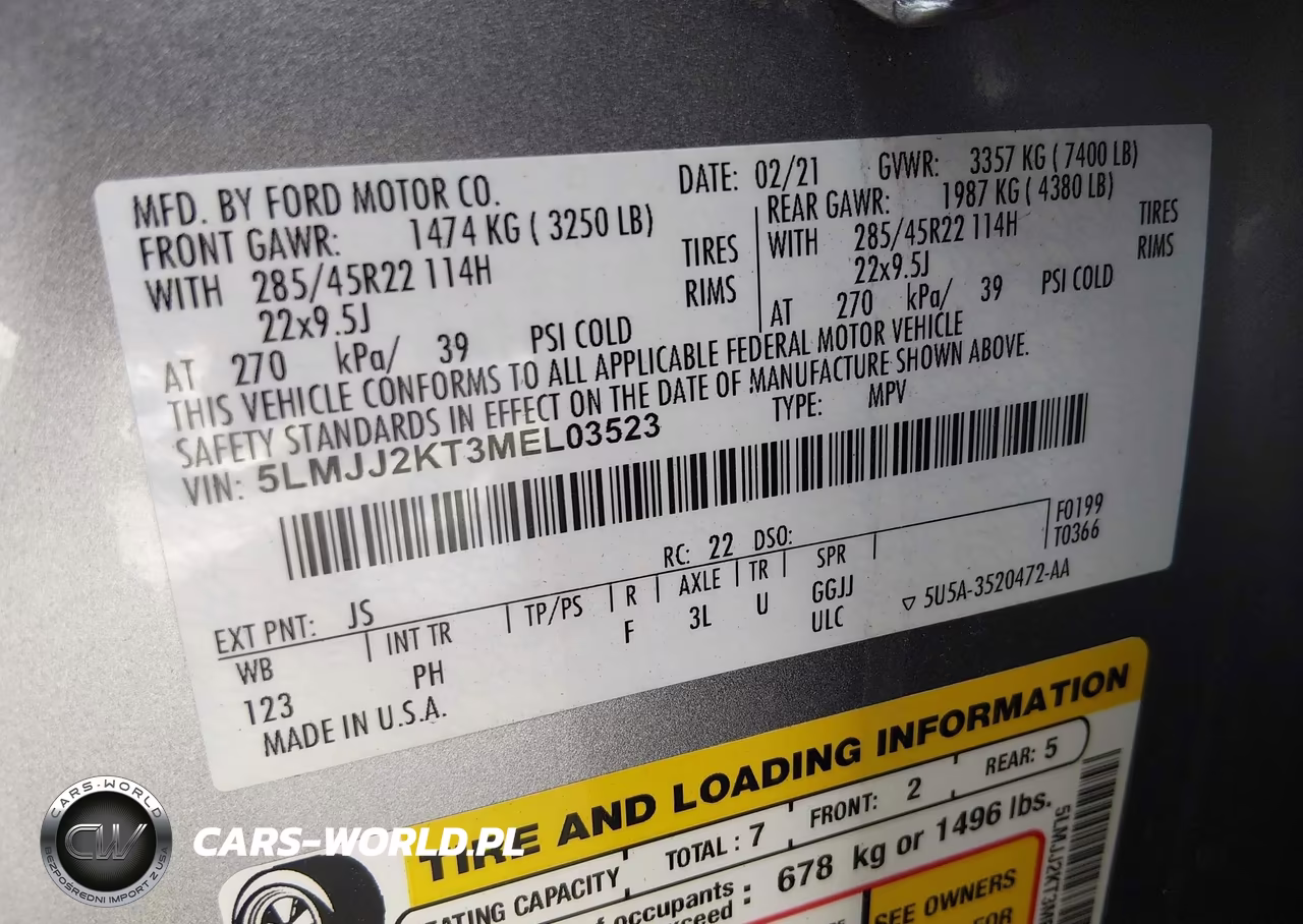 2021 Lincoln Navigator Reserve VIN:5LMJJ2KT3MEL03523 - 9