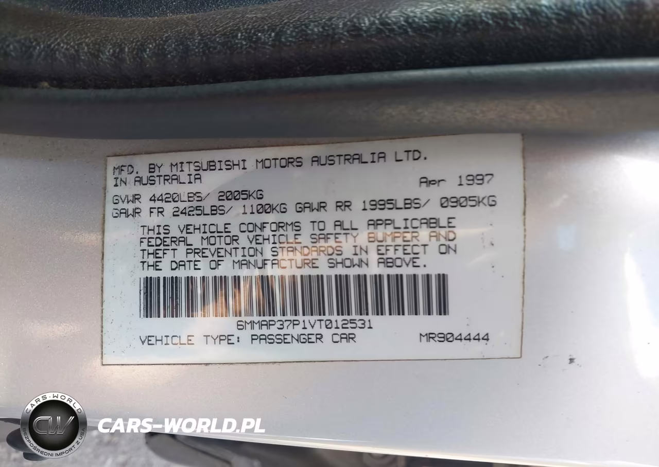 1997 Mitsubishi Diamante Es VIN:6MMAP37P1VT012531 - 9