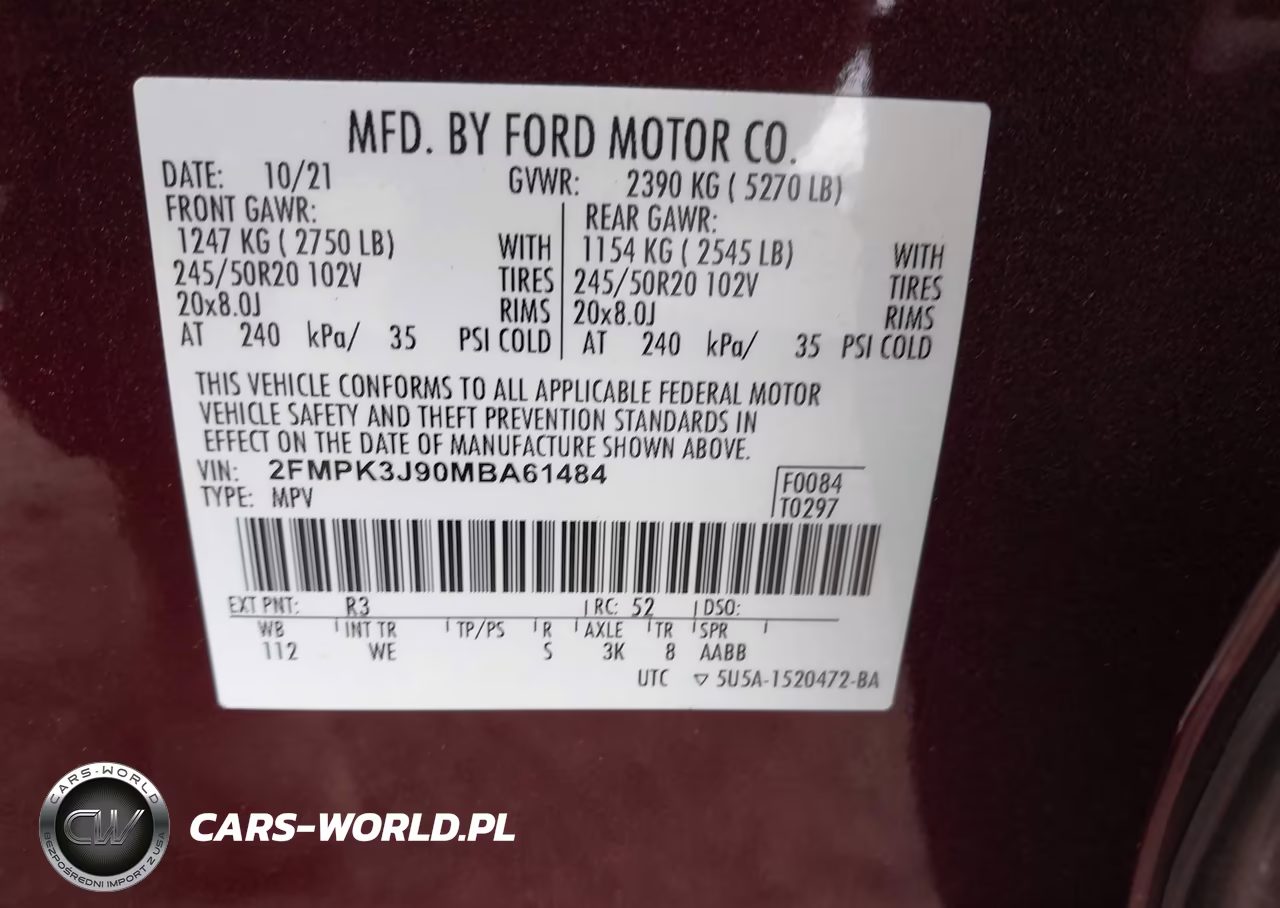 2021 Ford Edge St-Line VIN:2FMPK3J90MBA61484 - 9