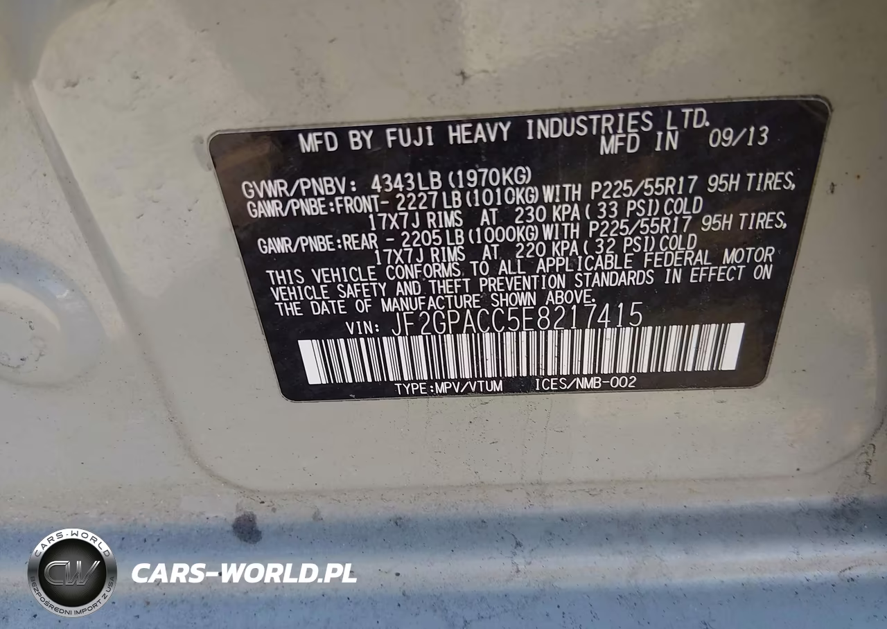 2014 Subaru Xv Crosstrek 2.0I Premium VIN:JF2GPACC5E8217415 - 9