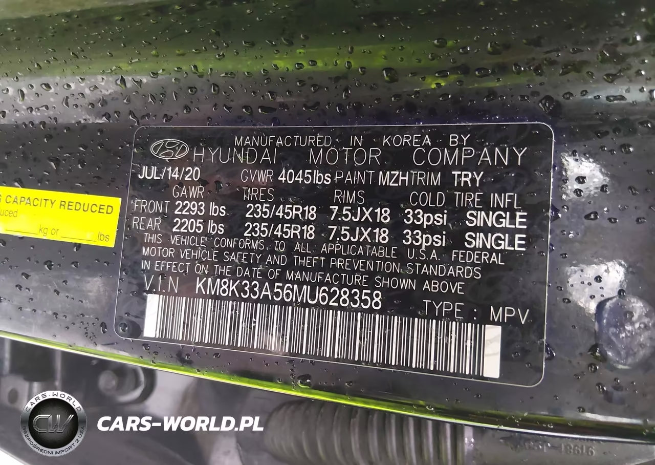 2021 Hyundai Kona Limited VIN:KM8K33A56MU628358 - 9