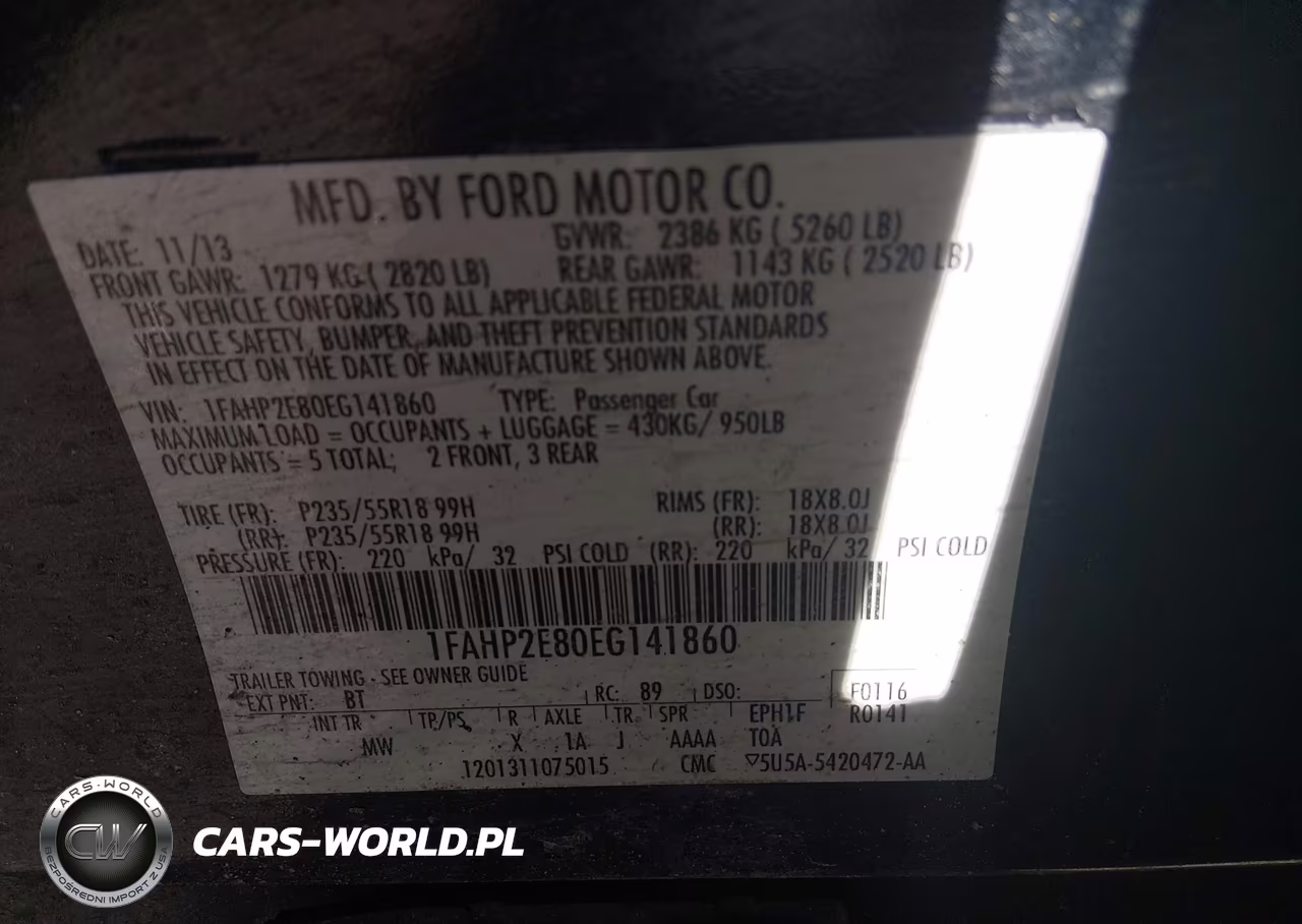 2014 Ford Taurus Sel VIN:1FAHP2E80EG141860 - 9