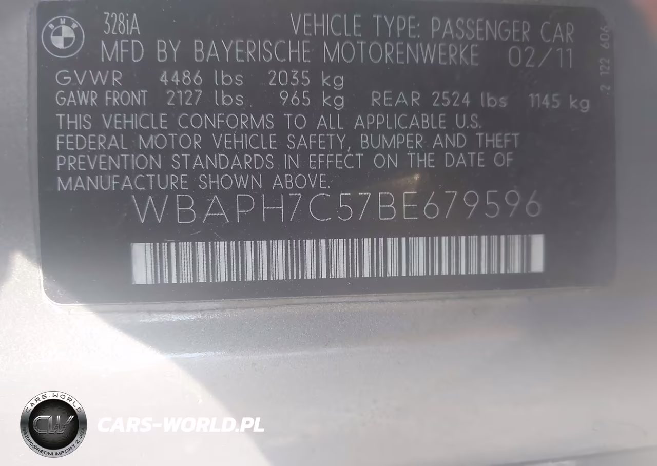 2011 BMW 328I VIN:WBAPH7C57BE679596 - 9